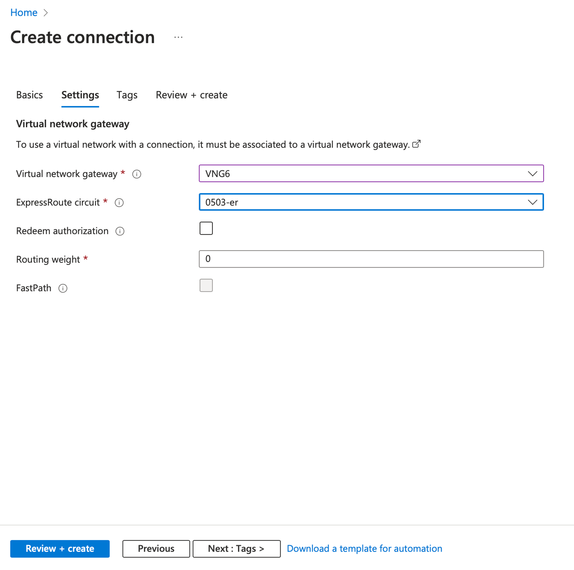 Azure Virtual Network Gateway