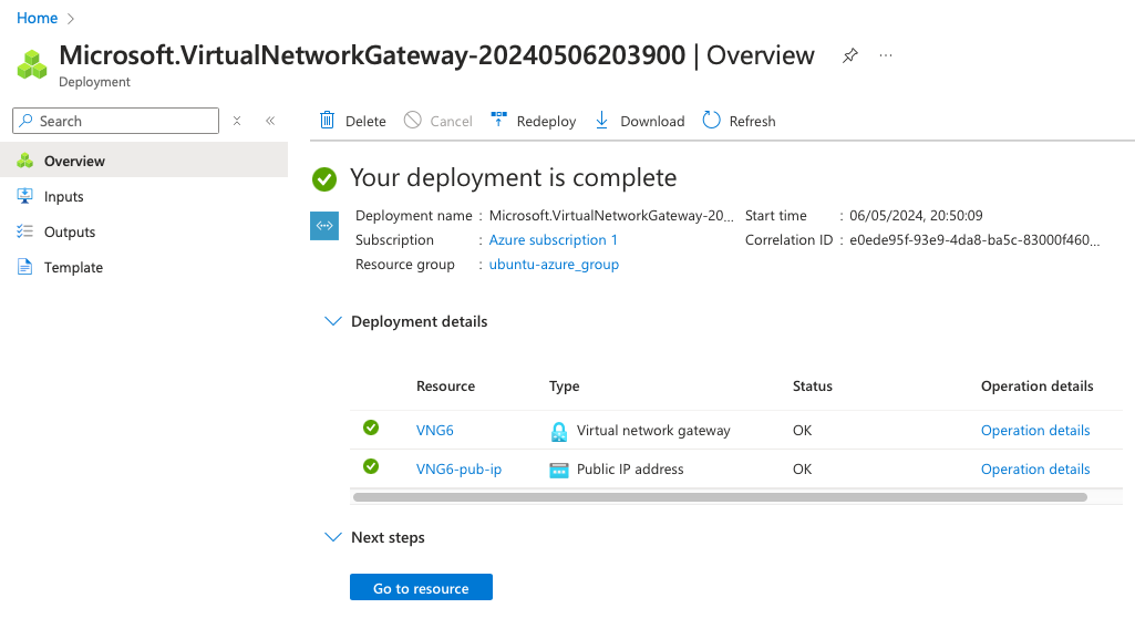 Azure Virtual Network Gateway