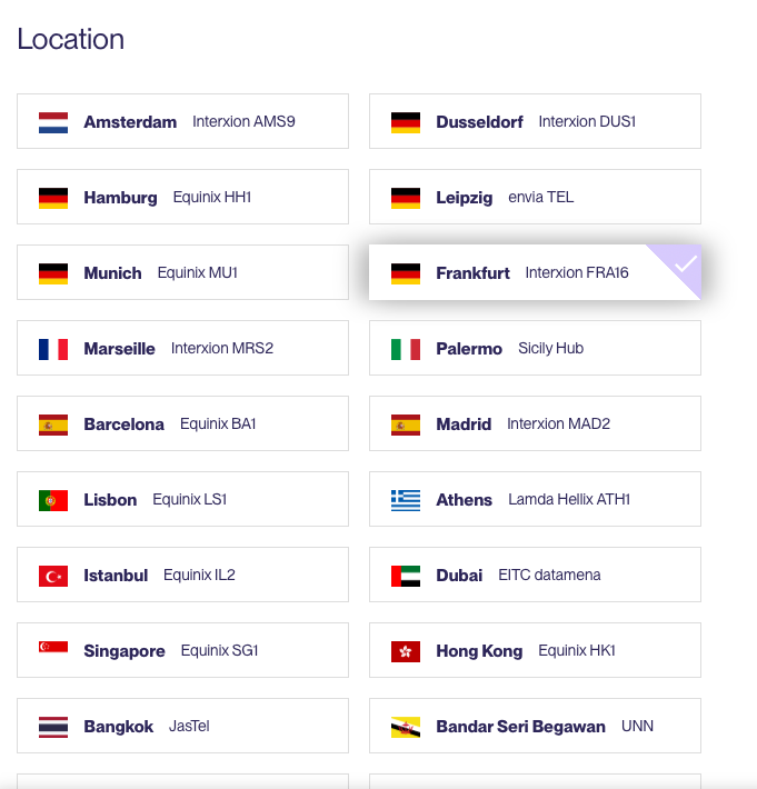 Cloud Router locations